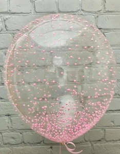шары гранулами розового пенопласта