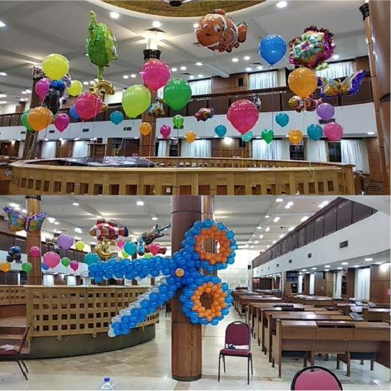 Оформление из шаров для детского праздника в Синагоге