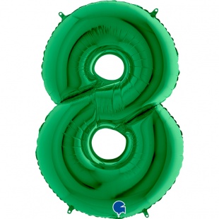 Шар цифра 8 зелёная