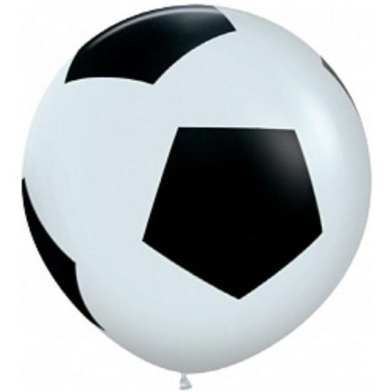Гелиевый шар 90 см "Футбольный мяч" Белый