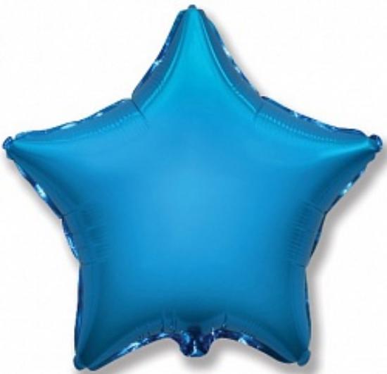 Шар в форме звезды 81 см "Голубой"