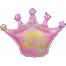 Шар 76 см Корона, Маленькая Принцесса Розовый