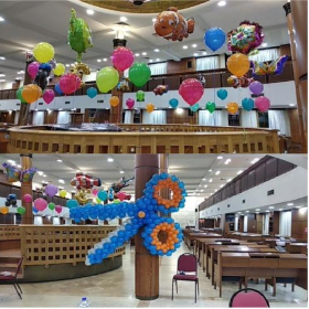 Оформление из шаров для детского праздника в Синагоге