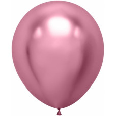 Воздушный шар с гелием розовый хром, 30 см