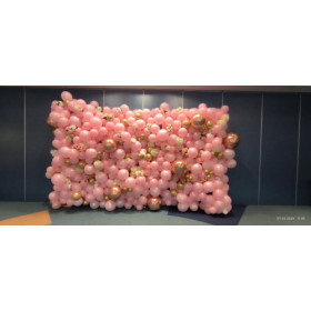 Фотозона из шаров с цветами