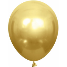 Воздушный шар с гелием золотой хром, 30 см