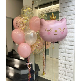 Композиция из воздушных шаров на День Рождения Сон Принцессы