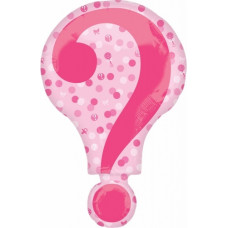 Воздушный шар Знак вопроса для Гендер Пати розовый 64 см