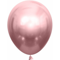 Воздушный шар с гелием розовое золото хром, 30 см
