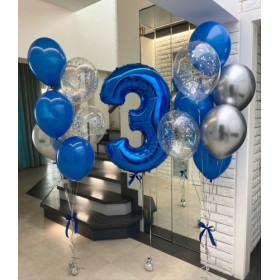 Воздушные шары на День Рождения Мальчика 3 года