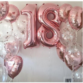 Букет гелиевых шаров на день рождения 18 лет
