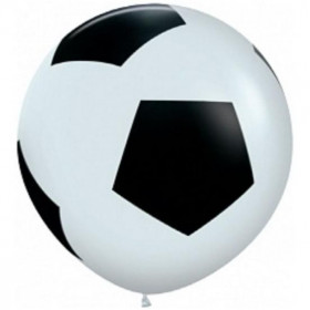 Гелиевый шар 90 см "Футбольный мяч" Белый