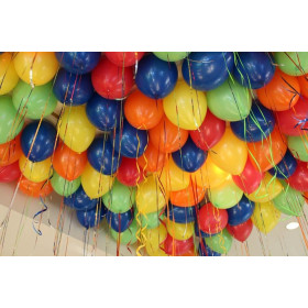 Гелиевые шарики под потолок 50 шт пастель