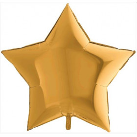 Шар в форме звезды 81 см "Золото"