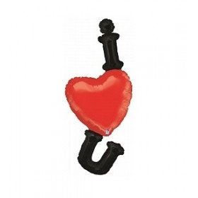 Фигурный шар Фигура Сердце с буквами