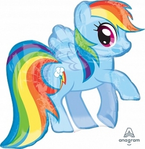 Воздушный шар My Little Pony, Пони Радуга Дэш, с гелием, 64 см