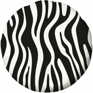 Воздушный шар с гелием круг, Окрас зебры, 46 см