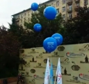 Большие воздушные шары с логотипом наполненные гелием