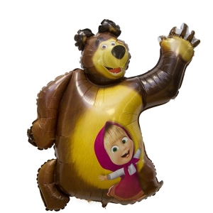 Воздушный шар Маша и Медведь, с гелием, 89 см
