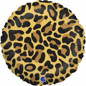Воздушный шар с гелием круг, Окрас леопарда, 46 см