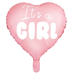 Воздушный шар с гелием Сердце IT'S A GIRL, 45 см
