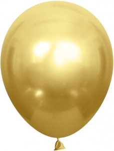 Воздушный шар с гелием золотой хром, 30 см