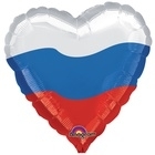 Сердце шар в цветах Российского флага