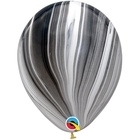 Воздушный шар с гелием 11" Супер Агат Black White