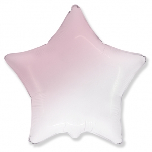 Шар звезда с гелием розовый градиент 46 см