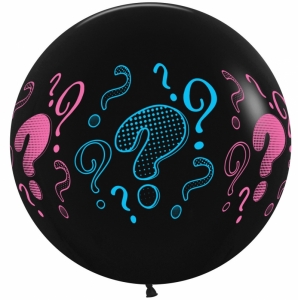 Воздушный шар для Гендер Пати Знаки вопроса 61 см