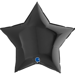 Шар с гелием Звезда черная 91 см