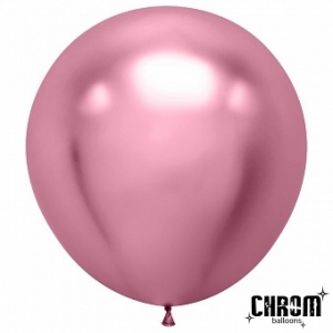 воздушный шар 90 см наполнен гелием Розовый хром