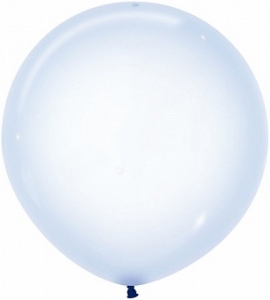 Воздушный шар с гелием Макарунс, Хрустально-голубой кристалл 61 см