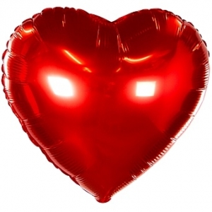Шар (60''/152 см) Сердце, Красный
