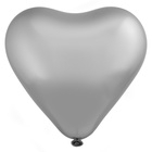 Сердце 30 см Хром Сатин Platinum