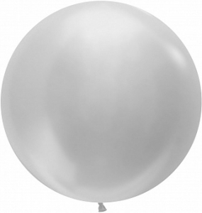 Большой воздушный шар 70 см "Серебренный"