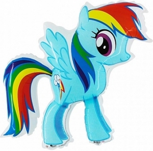 Воздушный шар My Little Pony, Пони Радуга Дэш, с гелием, 79 см