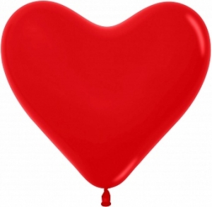 Сердце 30 см Красный (015), пастель