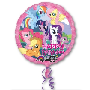 Шар с гелием круг, My Little Pony, С Днем Рождения 46 см