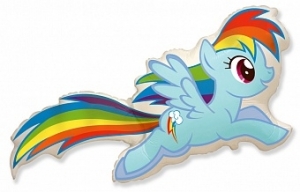 Воздушный шар My Little Pony, Пони Радуга Дэш, с гелием, 109 см