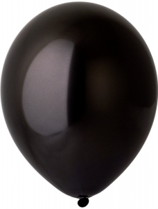 Воздушный шар с гелием черный хром, 30 см
