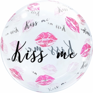 Воздушный шар баблс с гелием Поцелуй меня 51 см
