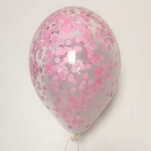 шарики с розовым конфетти