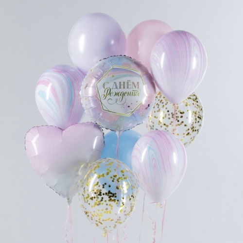 Воздушные шары с гелием на День Рождения Ваниль