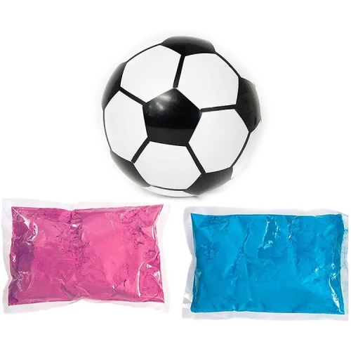 Футбольный мяч для Гендер Пати с краской Холи, 2 цвета, 15 см