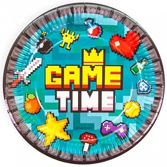 Тарелки Game Time Майнкрафт, 18 см. 6шт