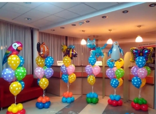 Композиции гелиевых шаров для детского праздника