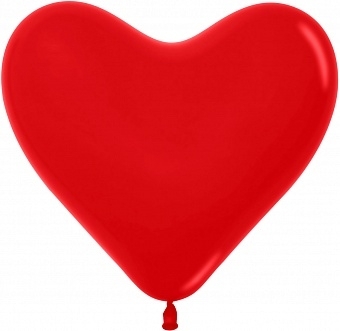 Сердце 30 см Красный (015), пастель