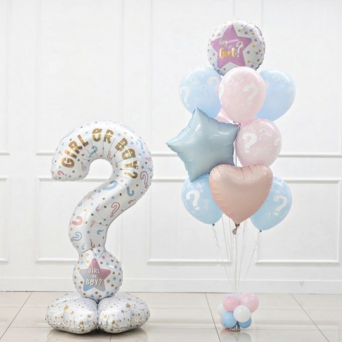 Воздушный шар на подставке Гендер Пати, Мальчик или Девочка 119 см