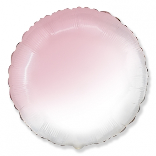Шар круг с гелием розовый градиент 46 см